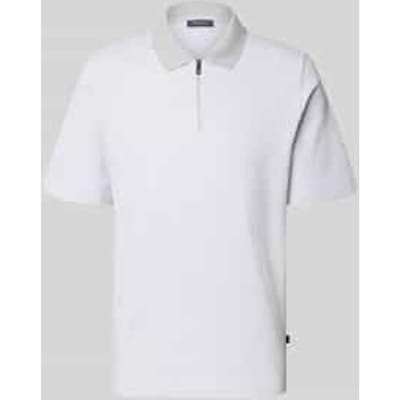 regular fit poloshirt met ritssluiting