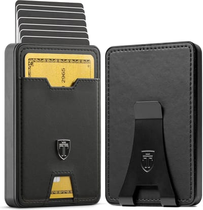 Dailygoods- Herenportemonnee Aluminium Slim - Kleine Portemonnee - RFID Bescherming - Kaartenhouder met Geldclip - Compact - 6-8 Kaarten