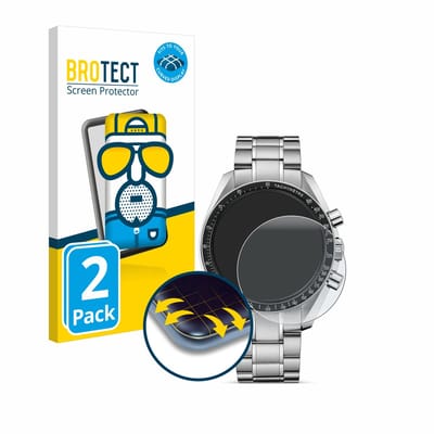 BROTECT - Screenprotector voor Omega Speedmaster Moonwatch Professional (42 mm) - Folie Beschermfolie matte volledig dekking 2 Stuks