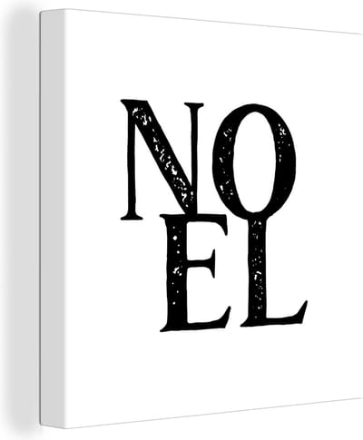 Canvas Schilderij Kerst - Quotes - Noel - Spreuken - 90x90 cm - Wanddecoratie