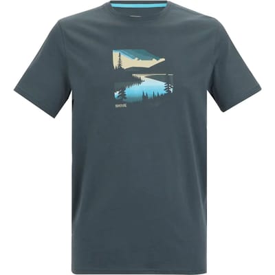 Heren T-shirt met korte mouwen en grafische print, ademend en luchtig.