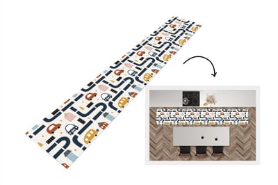 Keukenloper - Loper keuken - Design - Jongens - Auto - Kinderen - 300x50 cm - Keukenloper vinyl