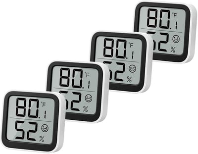 Mini Hygrometer en Thermometer met Comfortweergave - Binnenluchtvochtigheidsmeter en Kamertemperatuurmeter
