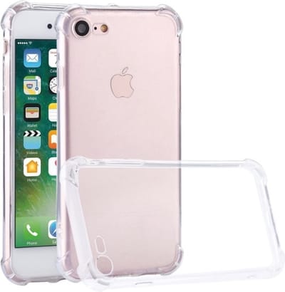 Hoesje Geschikt voor Apple iPhone 7/8/SE 2020/ SE 2022 Anti Shock silicone back cover/Transparant hoesje + gratis screen protector