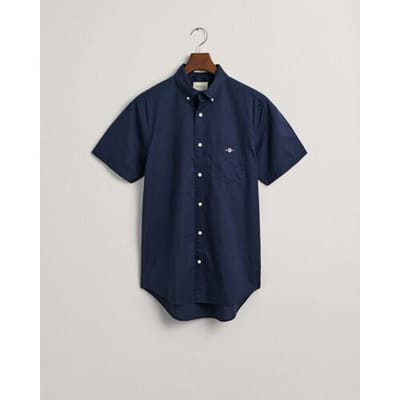 Gant overhemd korte mouw heren Blauw REG CLASSIC POPLIN SS SHIRT 3000101/410