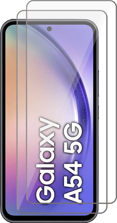 Screenprotector geschikt voor Samsung Galaxy A54 - Gehard Glas Beschermglas Tempered Glass Screen Protector - 2 Stuks