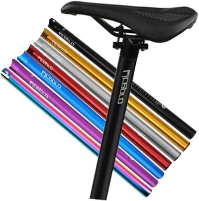 Fiets Zadelpen - Vouwfiets Onderdeel - Comfortabel Fietsen - Verstelbare Klem - 33.9x600MM - Kleurrijk