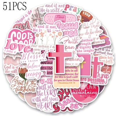 VANDAAG VERZONDEN - Stickers - 50 Stuks - Christelijk - Bible Journaling - Bijbel - Jezus