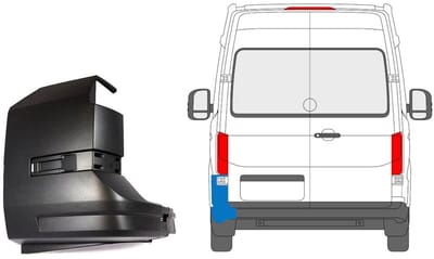 Achterbumper hoek voor Volkswagen Crafter 2017- / Links