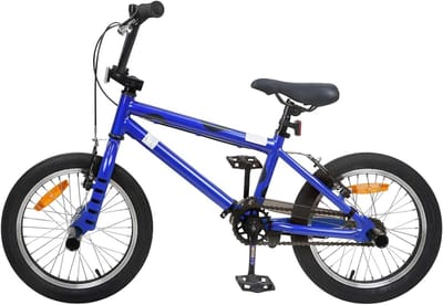 Kinder BMX Fiets - Jongens Meisjes Fiets - Buiten Spelen - Stevig Stalen Frame - 16 Inch - Donkerblauw