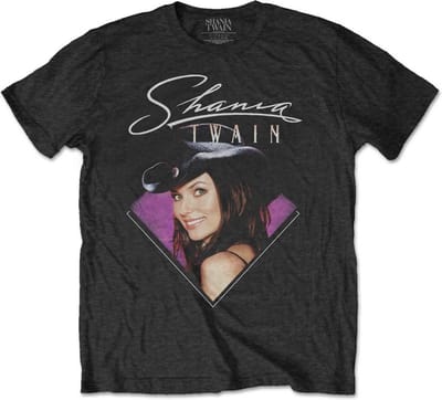 Shania Twain - Purple Photo Heren T-shirt - S - Zwart