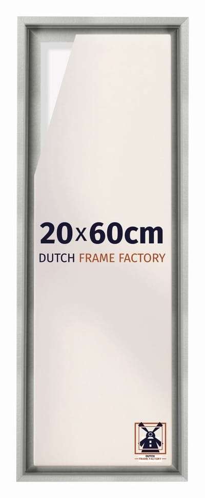 Baklijst 20x60 cm - Zilver Mat - Geschikt voor Canvasdoek - MDF Baklijst Lausanne