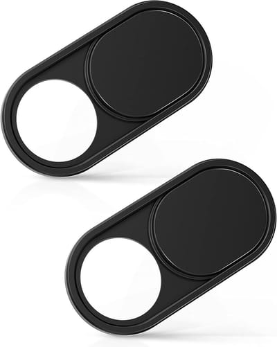 Ultra dunne en schuifbare camerabescherming voor MacBook, laptop en iPad - 2 stuks zwart