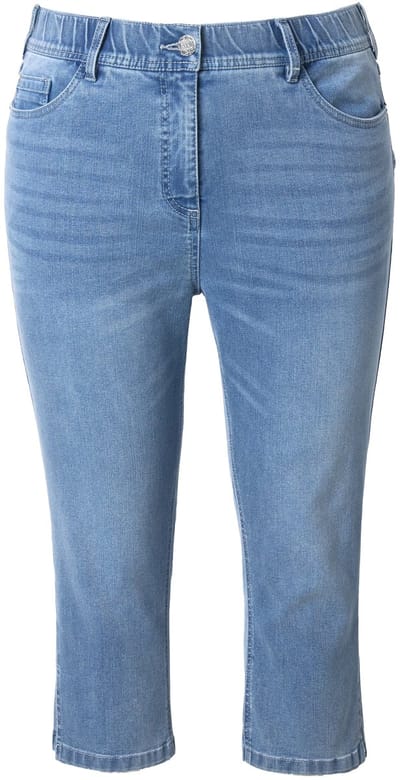 Ulla Popken - Dames - Denim - Licht blauw denim - Maat 42