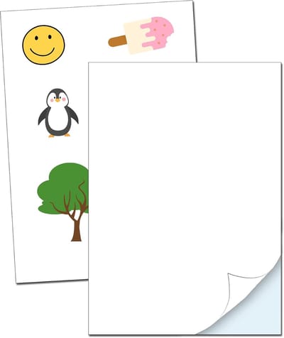 30 Vellen, Vinyl Sticker Papier Stickerpapier Paper, Waterdicht Zelfklevende Etiketten Printable Wit A4