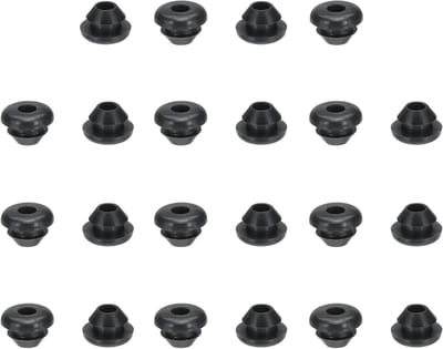 Silicone Rubber Seals 22pcs voor 3/16" (5mm) Boorgat, 1/8" (3mm) Binnen Diameter Rubberafdekking voor Irrigatiesystemen en Brandwanden, Zwart
