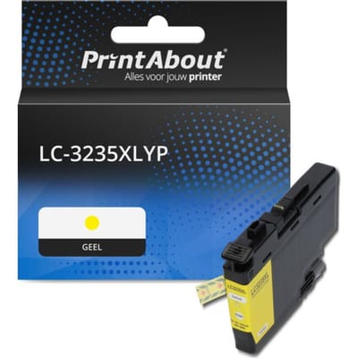 PrintAbout huismerk Inktcartridge LC-3235XLYP Geel Hoge capaciteit Geschikt voor Brother