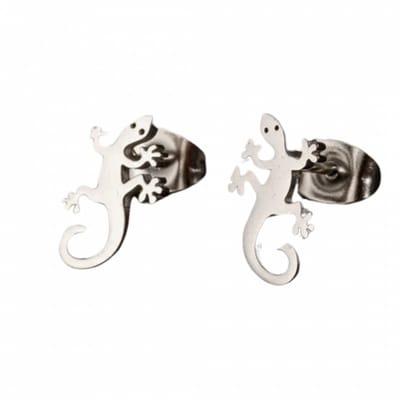 Oorbellen-Salamander-Zilverkleur-RVS-Oorstekers - Charme Bijoux