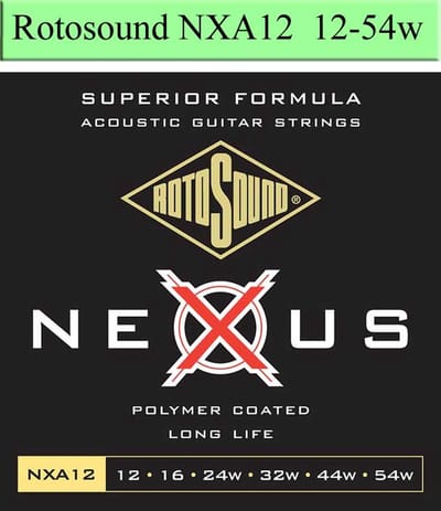 Rotosound NXA12 Nexus Coated Phosphor Bronze Westernsnaren (12-54)