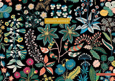Weekplanner - Floral Black