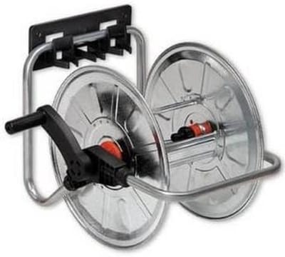 Slanghaspel Muur - Slanghouder Tuin - Tuinslang Opbergen - Eenvoudig te Monteren - 50 Meter - Metaal