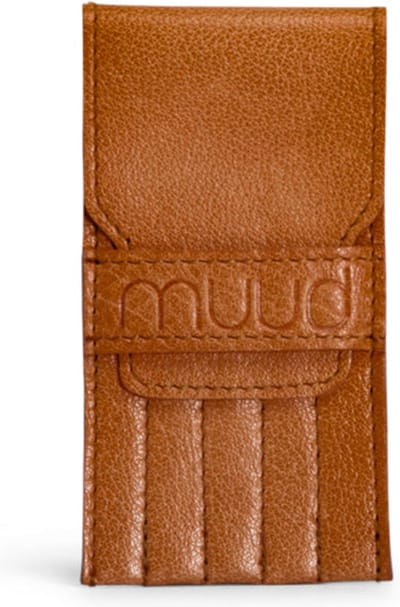 MUUD Eva. Handgemaakt leren etui voor naalden 12x6cm