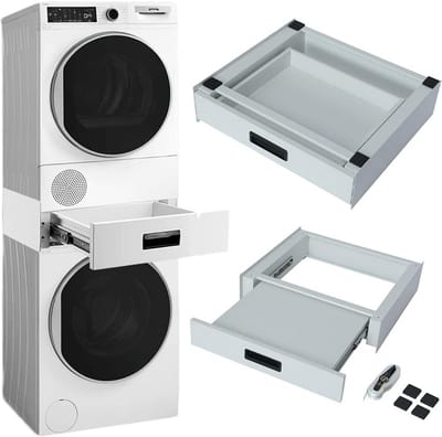 Universele Stapelset voor Wasmachine en Droger met Uitschuifbare Lade