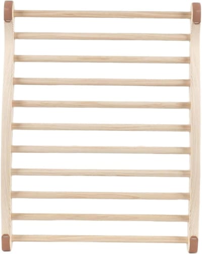 Sauna Rugleuning - Houten Rugsteun - Ontspanning in Sauna - Ergonomisch S-Vorm Ontwerp - 50x40cm - Houtkleur