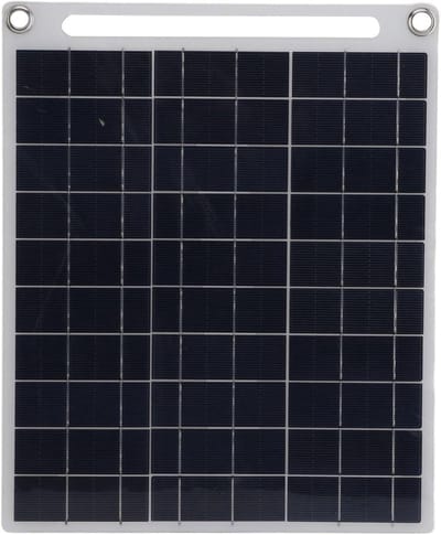 Zonnepaneel 15W - Draagbaar Opladen - Energie Opwekken - Waterdicht Ontwerp - 37 x 31 cm - Zwart