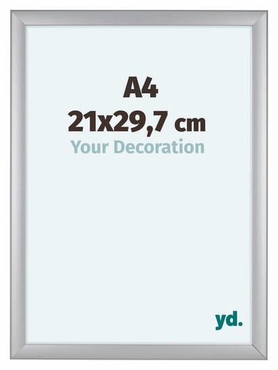 Your Decoration - Fotolijst A4 21x 29,7 cm - MDF - Zilver Mat - Como