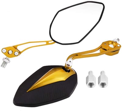Dailygoods- Achteruitkijkspiegel Hoogwaardige Kunststof - Motorfiets/Scotter - Verstelbaar - 8 mm/10 mm - Ultra Heldere Spiegel - Schokbestendig