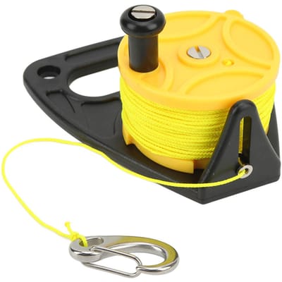 Duiken Visreel Scubaduikreel met Duimstopper Haak voor Snorkelen Onderwater Watersporten 46m Gele Lijn Yellow line 46M yellow wheels