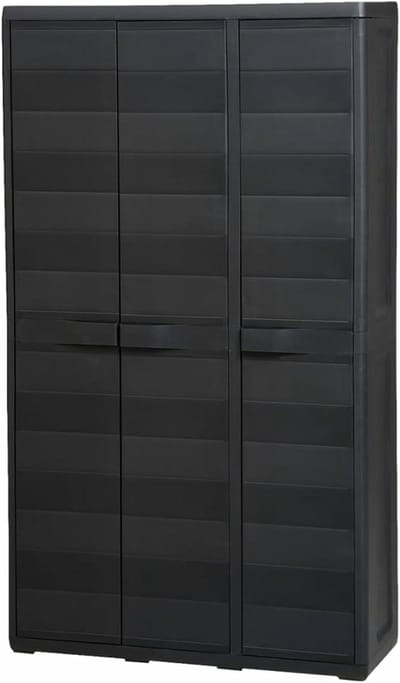 Opbergkast Tuin - Buitenkast Terras - Spullen Opbergen - TÜV-GS Gecertificeerd - 97 x 171 cm - Zwart