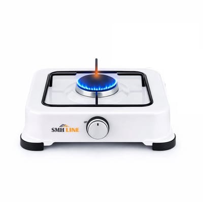 SMH LINE® Gas kooktoestel 1 pits - Camping kooktoestel - Gaskomfoor - Wit