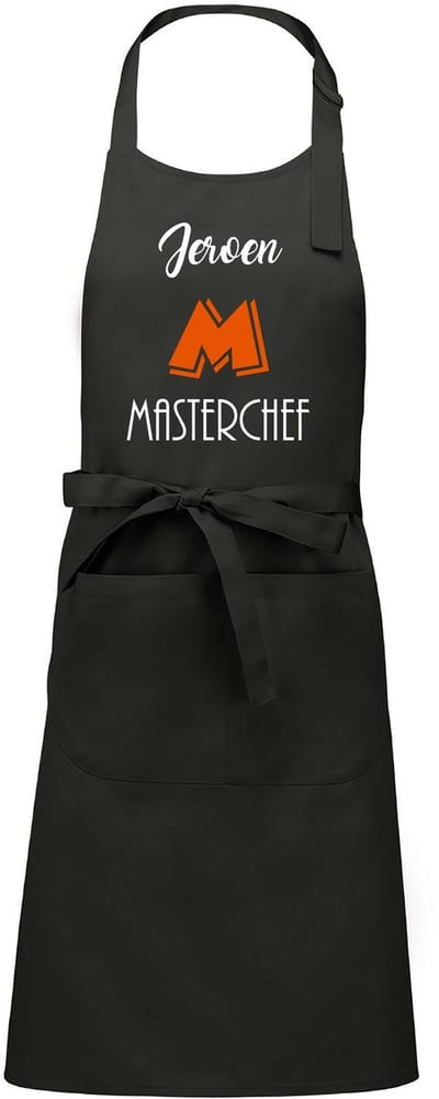 mijncadeautje - luxe keukenschort - Masterchef - chique grijs