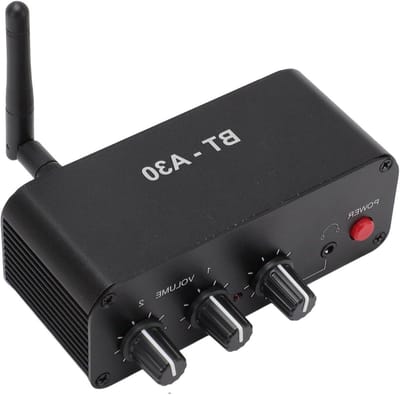 Allecta Geluidsvoorversterker met Bluetooth, NE5532 Opamp en 3,5 mm-poort - Stereogeluidssignaal voor Phono-draaitafel - Hoogwaardige stereovoorversterker