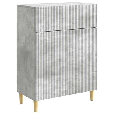 vidaXL - Dressoir - met - lade - Betongrijs - 66 - x - 34,5 - x - 90 - cm - Bewerkt - hout