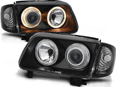 Koplampen dual halo rims VW POLO 6N2 10 99-10 01 ANGEL EYES ZWART