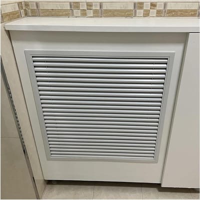 Ventilatierooster - Luchtstroom rooster - Verbeteren luchtcirculatie - Verstelbaar en stil - 30 x 80 cm - Wit