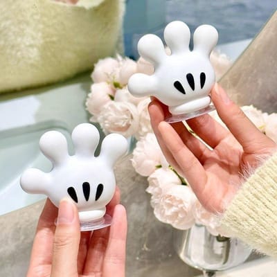 Tandenborstelhouder Mickey Palm schattige badkamer handdoek zuignap multifunctionele haak spoorloze haak datakabelwinder beige