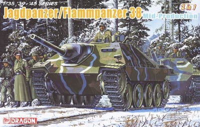 Dragon Modelbouwpakket Militaire voertuigen - 6845 Jagdpanzer/Flammpanzer 38 Mid Production (2 in 1) Plastic - 1:35 - Modelbouw