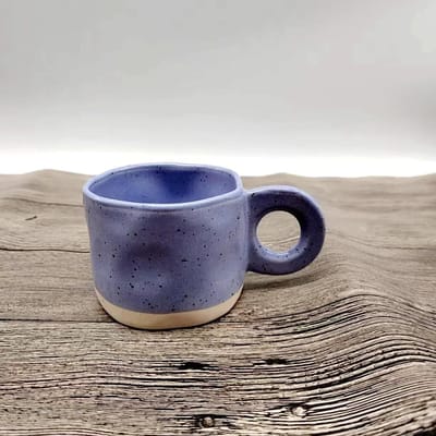 Creatieve Ring Handvat Keramische Mok Koreaanse ins stijl Irreguliere Spatinkt Koffiekop Kantoor Thuis Ontbijt Theekop Handvat Mok 250ML white