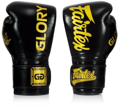 Fairtex x Glory BGVG1 Bokshandschoenen Zwart/Goud – 12 oz – Premium Leer