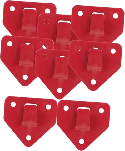 Brandblusser Beugel - Wandhouder Blusser - Veilig Ophangen - Stevige Metalen Constructie - 8 Stuks - Rood