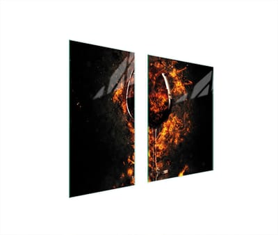 TMK ArtDeko - Snijplank van gehard glas - 75x52 cm - Wijn motief