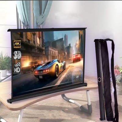 Projectiescherm - Vouwbaar Scherm - Thuisbioscoop Ervaring - Draagbaar Intrekbaar - 50 Inch 4:3