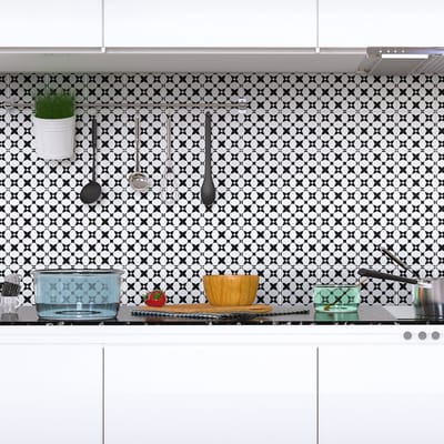 Zelfklevende tegelmuurstickers voor keuken en badkamer - 9 AZULEJOS TONINO tegelstickers - 9 stickers 10x10cm