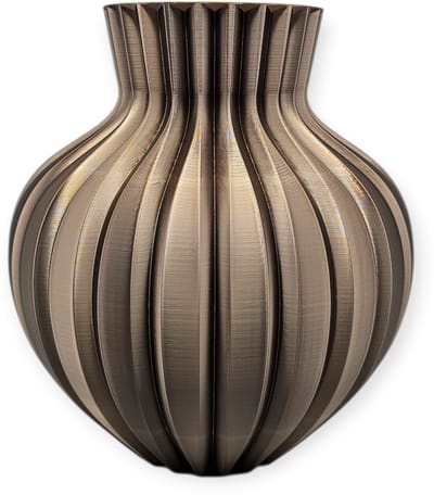 Layerzz - Ribbelvaas - 3D geprint - Trendy kleur - voor Droogbloemen en zijdebloemen - duuurzaam