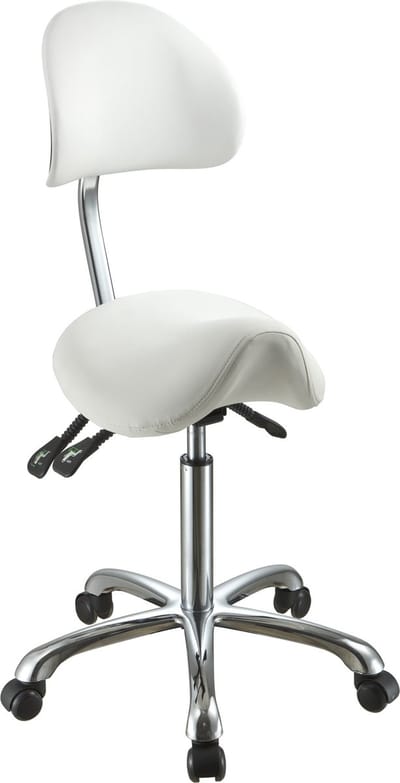 Collini Royal Supremo Ergonomische Zadelkruk Wit | Professionele Tabouret | Verstelbare Werkkruk
