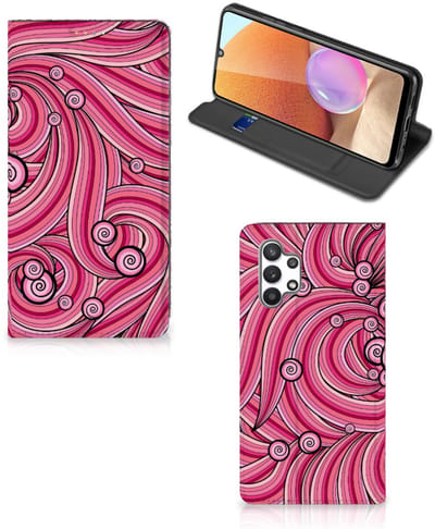 Samsung Galaxy A32 4G | A32 5G Enterprise Editie Bookcase Swirl Pink